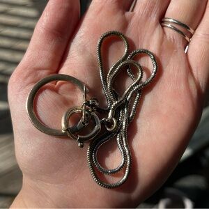 Vintage Snake Chain Watch Chain Necklace with Spring Ring and Fob Clasp- 19.5”